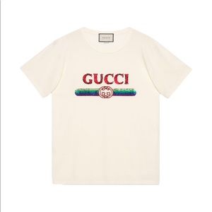 GUCCI sequin logo t-shirt